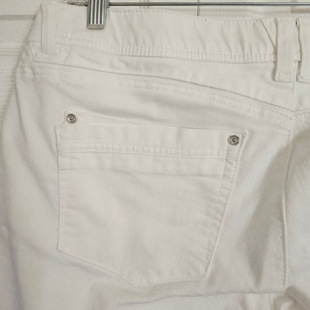 Democracy Women's White "Ab"technology Denim‎ Jeans 14 Summer Stretch Slimming - Picture 6 of 6